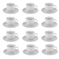 ست فنجان و نعلبکی 24 پارچه شرکت صنایع چینی تقدیس مدل بست هتلی 130cc