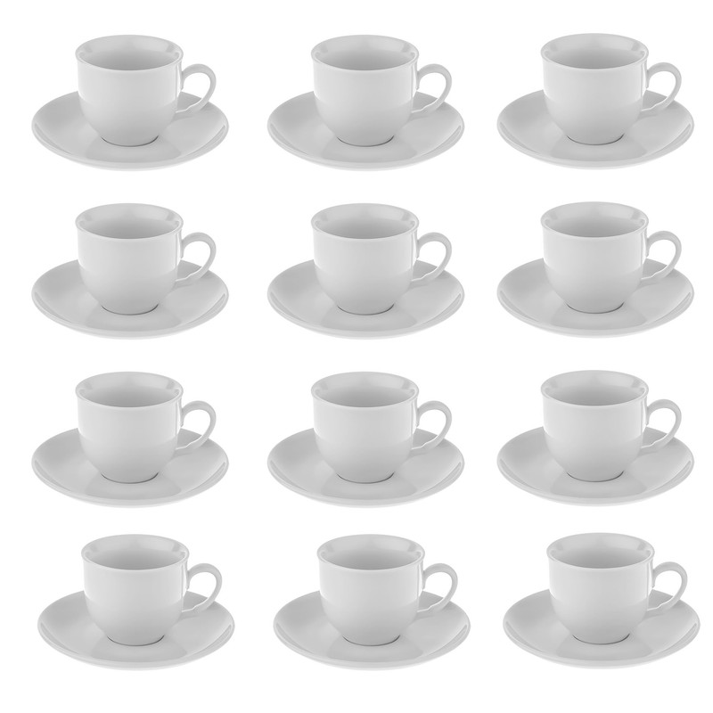 ست فنجان و نعلبکی 24 پارچه شرکت صنایع چینی تقدیس مدل بست هتلی 130cc