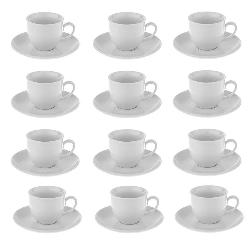 ست فنجان و نعلبکی 24 پارچه شرکت صنایع چینی تقدیس مدل بست هتلی 130cc ست فنجان و نعلبکی 24 پارچه شرکت صنایع چینی تقدیس مدل بست هتلی 130cc