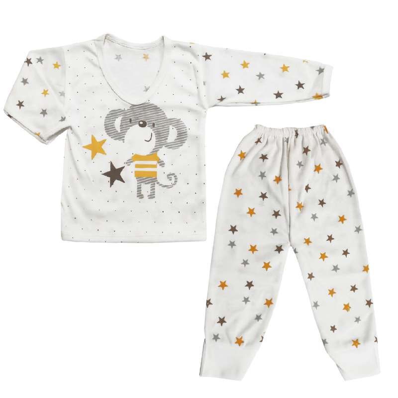 ست تی شرت و شلوار نوزادی مدل Monkey