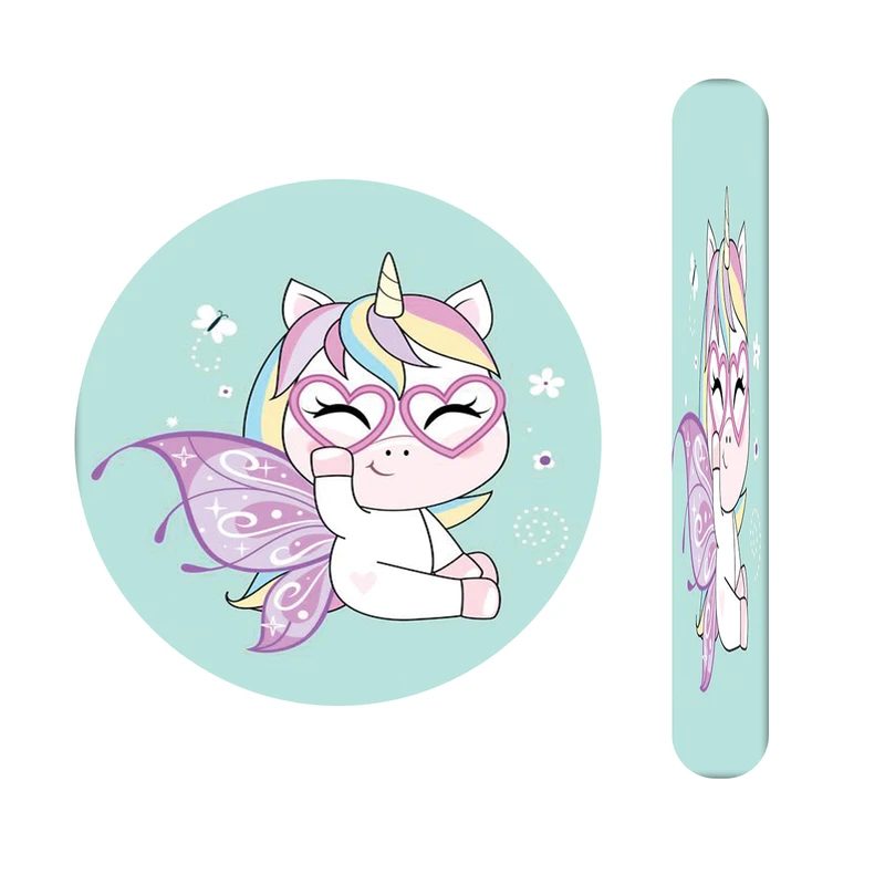 آینه آرایشی جیبی مدل تک شاخ کد 575  به همراه سوهان ناخن