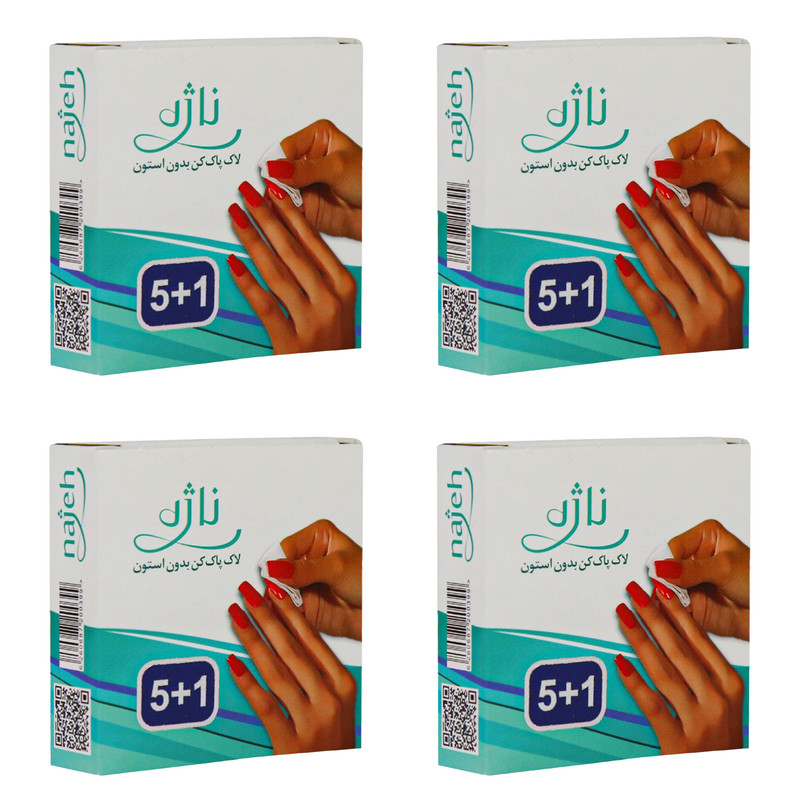 پد لاک پاک کن نازه مدل 06 مجموعه 4 عددی