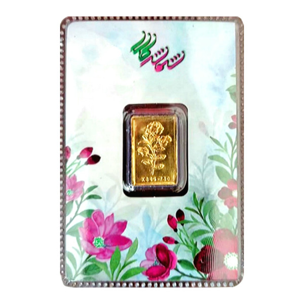 شمش طلا 18 عیار مدل گل بهاری کد N1