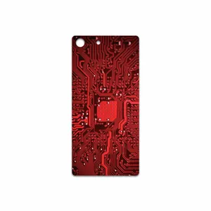 MAHOOT Red Printed Circuit Board Cover Sticker for Sony Xperia M5
