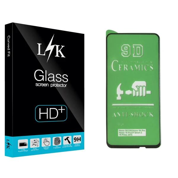محافظ صفحه نمایش 9D ال کی مدل +HD مناسب برای گوشی موبایل هوآوی Y9 Prime 2019/Y9S/9X