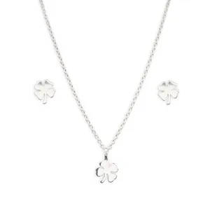 نیم ست نقره زنانه مدل شبدر