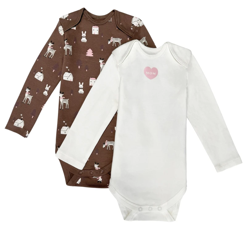 بادی آستین بلند نوزادی سی اند ای مدل 6900 مجموعه 2 عددی