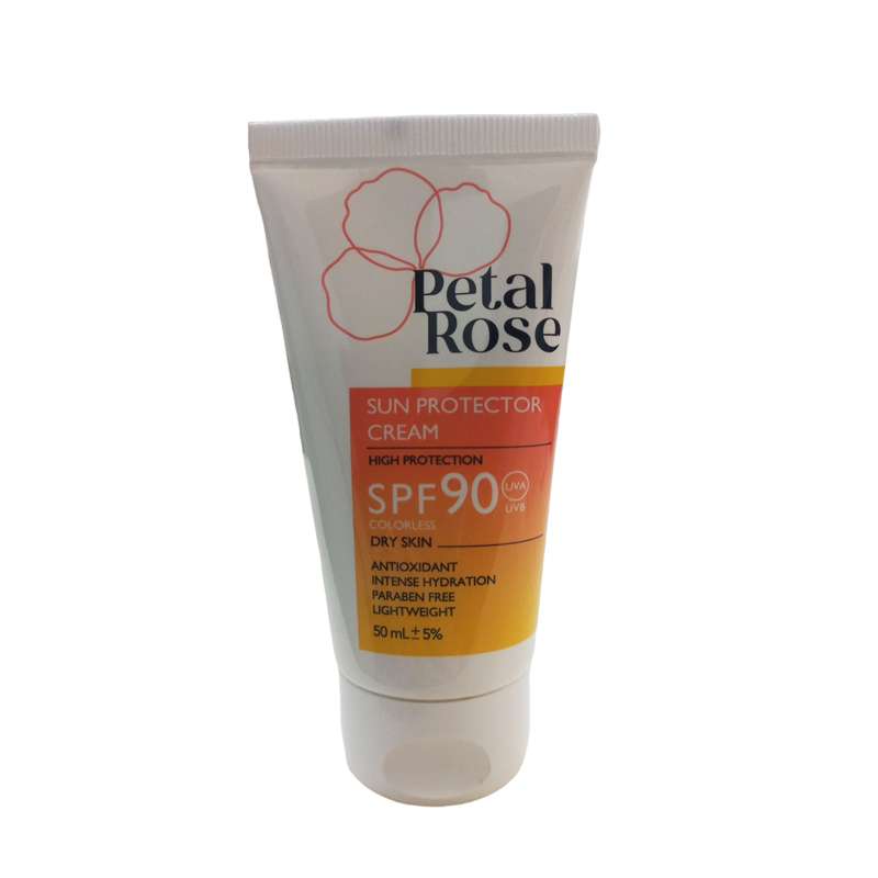 ضدآفتاب بی رنگ SPF90 پتال رز مدل High Protection مناسب پوست خشک حجم 50 میلی لیتر ضدآفتاب بی رنگ SPF90 پتال رز مدل High Protection مناسب پوست خشک حجم 50 میلی لیتر