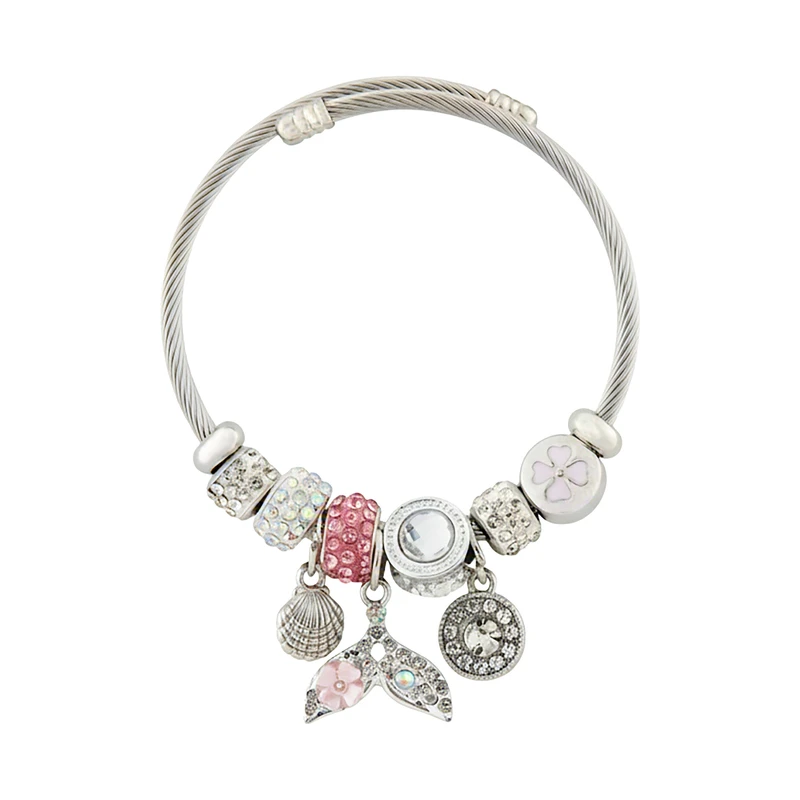 دستبند النگویی زنانه مدل پاندورا طرح وال کد 2139