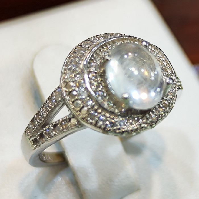 انگشتر نقره زنانه مدل سنگ در نجف کد 391