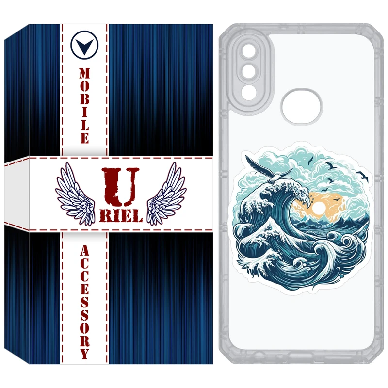 کاور یوریل قاب مدل Clear کد 99 طرح موج دریا مناسب برای گوشی موبایل سامسونگ Galaxy A10S / M10S
