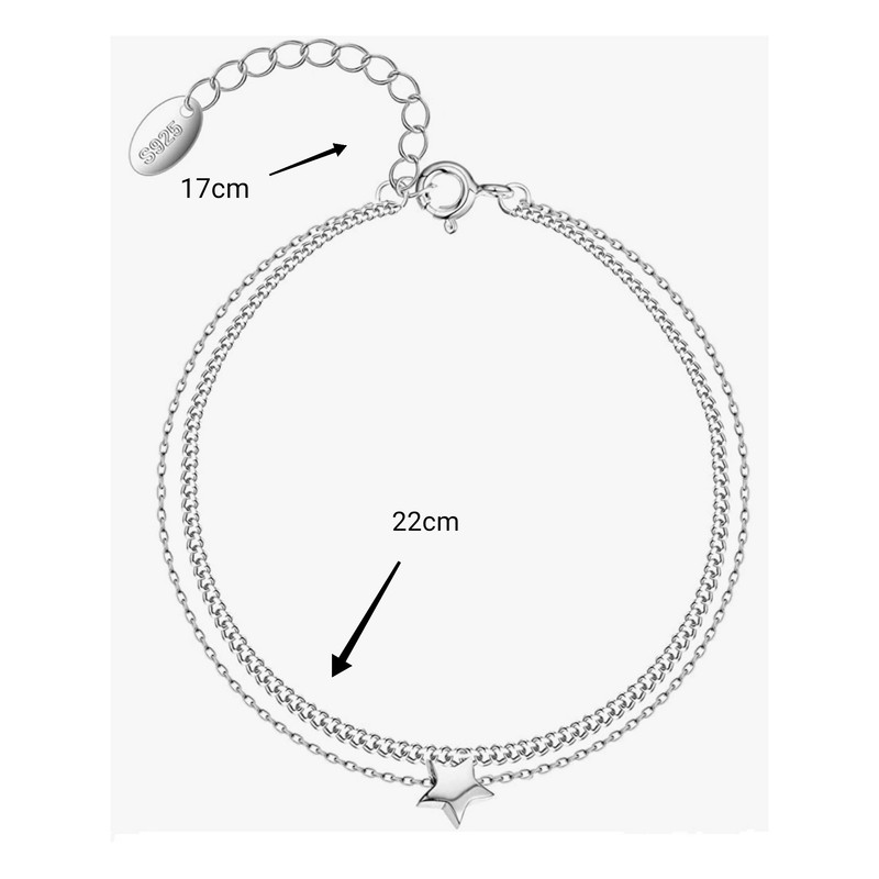 پابند نقره زنانه مدل زنجیری ca2036