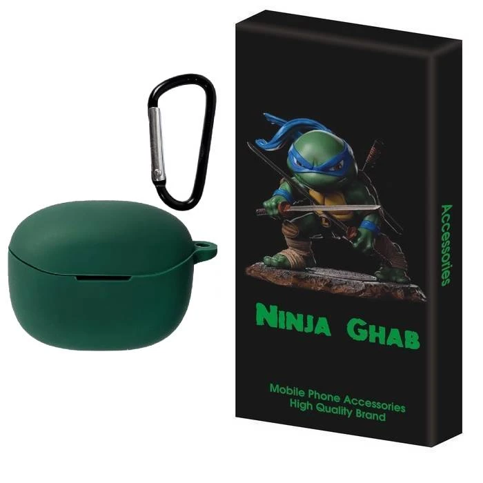 کاور نینجا قاب مدل سیلیکون مناسب برای کیس هدفون بی سیم انکر SoundCore R100 به همراه قلاب