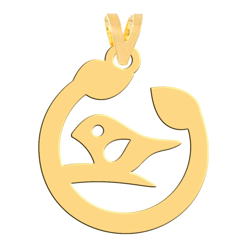 آویز گردنبند طلا 18 عیار زنانه فرشته مدل پرنده WNL-000599