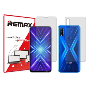 Remax clear screen protector HyGEL model suitable for Honor 9X mobile phone along with back protector