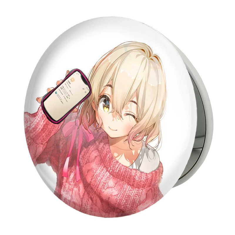 آینه جیبی خندالو طرح مامی نانامی انیمه کانوجواوکاری مدل تاشو کد 18250 