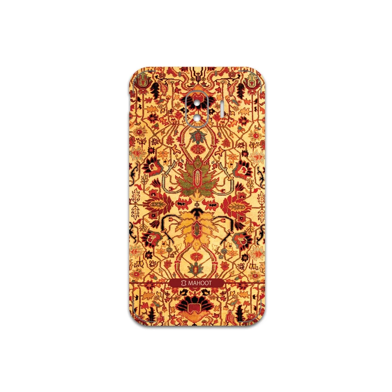 برچسب پوششی ماهوت مدل Persian-Carpet-Yellow مناسب برای گوشی موبایل سامسونگ Galaxy J2 Pro 2018