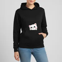 هودی زنانه مدل گربه کیوت mo122