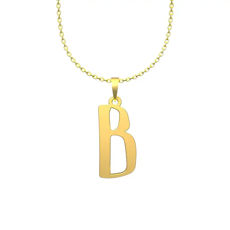 گردنبند طلا 18 عیار زنانه مدوپد مدل حرف B کد H3-1-1210