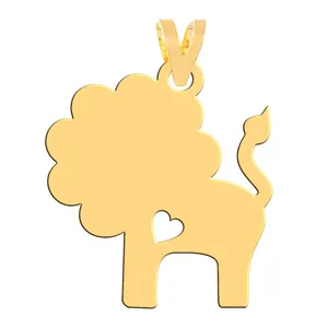 آویز گردنبند طلا 18 عیار زنانه فرشته طرح شیر مدل WNL-000430