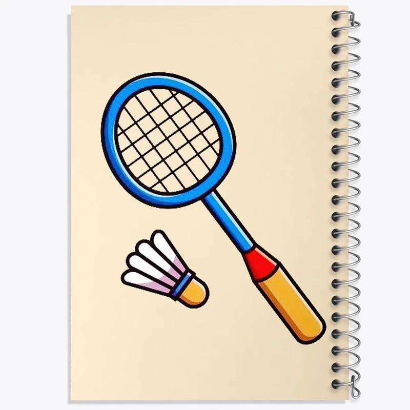 دفتر بولت ژورنال 50 برگ خندالو طرح بدمینتون کد 10026