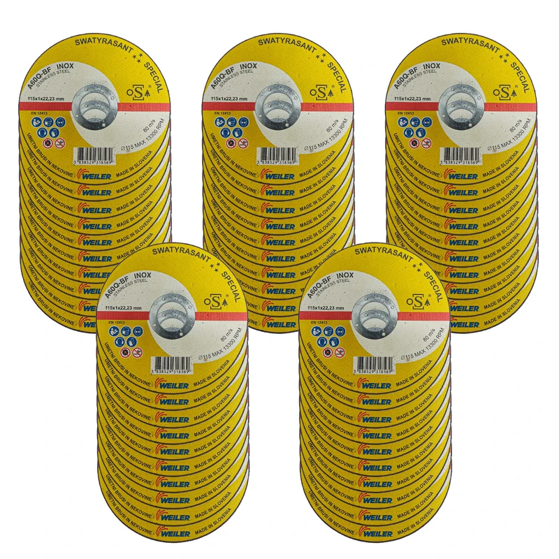 صفحه برش استیل ویلر مدل MSC-115-Yugoslav سایز 115 میلی‌متر مجموعه 50 عددی