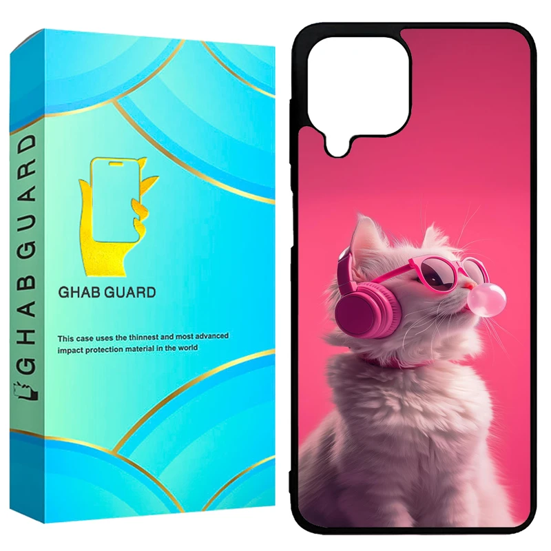کاور قاب گارد طرح گربه مدل GCHPA224 مناسب برای گوشی موبایل سامسونگ Galaxy A22 4G / M22 4G / M32 4G