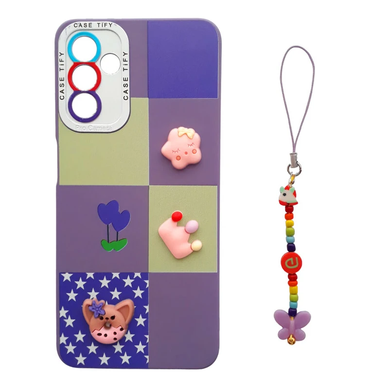 کاور کیس تیفای طرح تاج کد A10454 مناسب برای گوشی موبایل سامسونگ Galaxy A13 5G / A04s به همراه بند آویز