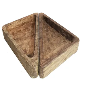 ظرف سرو چوبی مدل 047 بسته 2 عددی