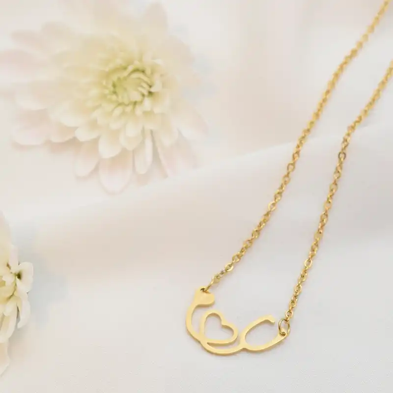 گردنبند زنانه مدل گوشی پزشکی B29