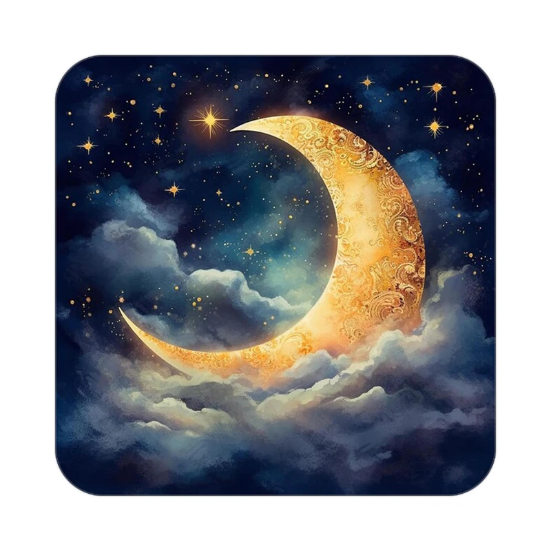 زیر لیوانی کاکتی طرح ماه و ستاره مدل mp53287