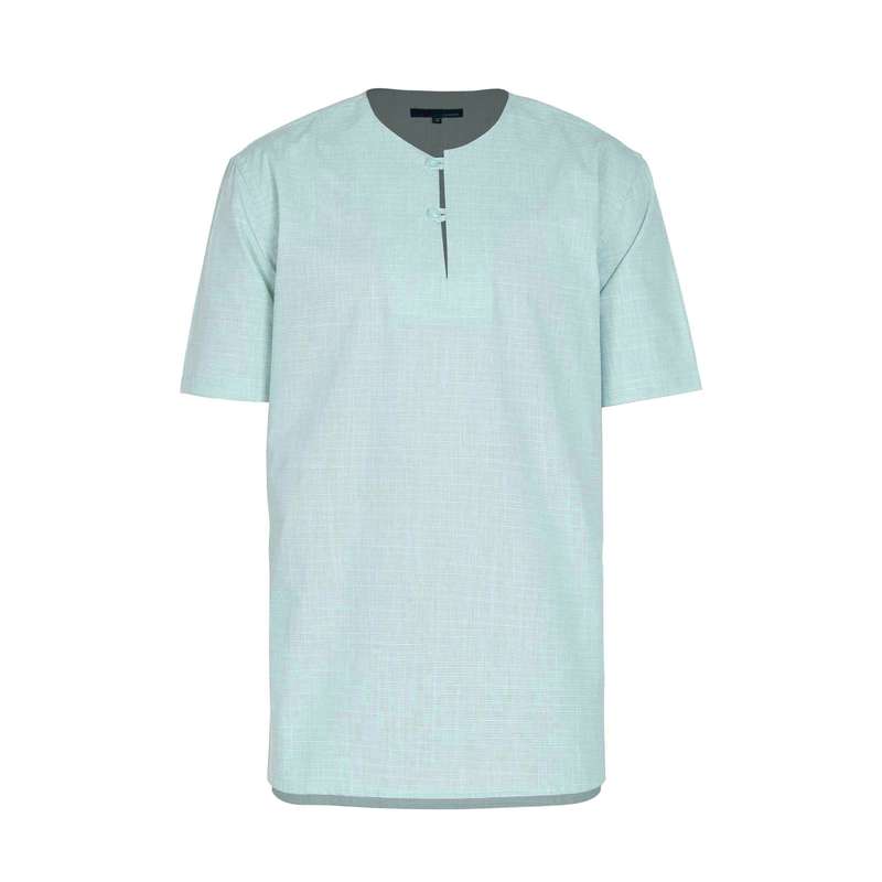 پیراهن آستین کوتاه مردانه پاتن جامه مدل 121721010020352 یقه فرنچ