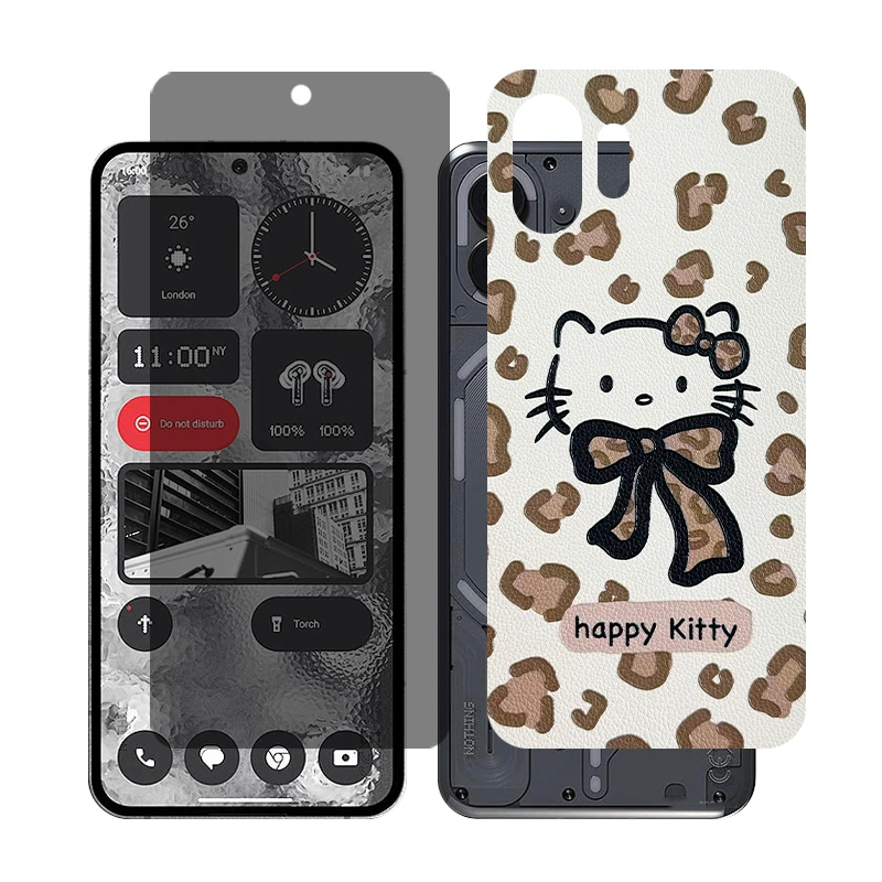 محافظ صفحه نمایش حریم شخصی گلس مدل Together مناسب برای گوشی موبایل ناتینگ 2 Phone به همراه برچسب پوششی پشت گوشی
