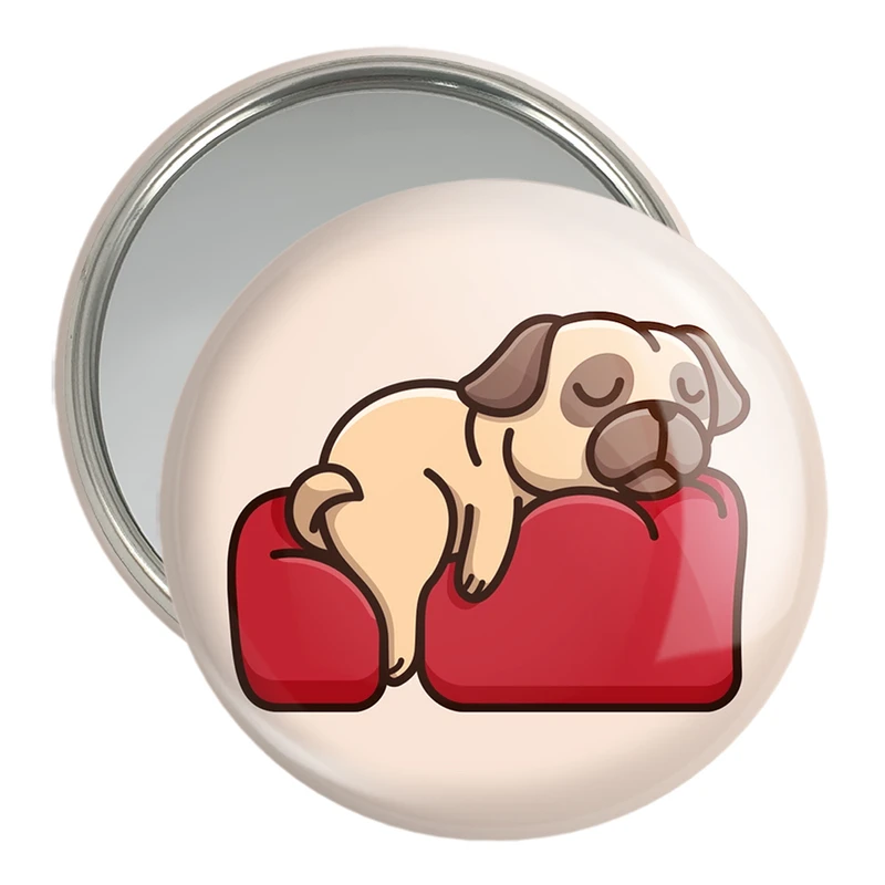 آینه جیبی خندالو مدل حیوانات بامزه سگ کد 28211