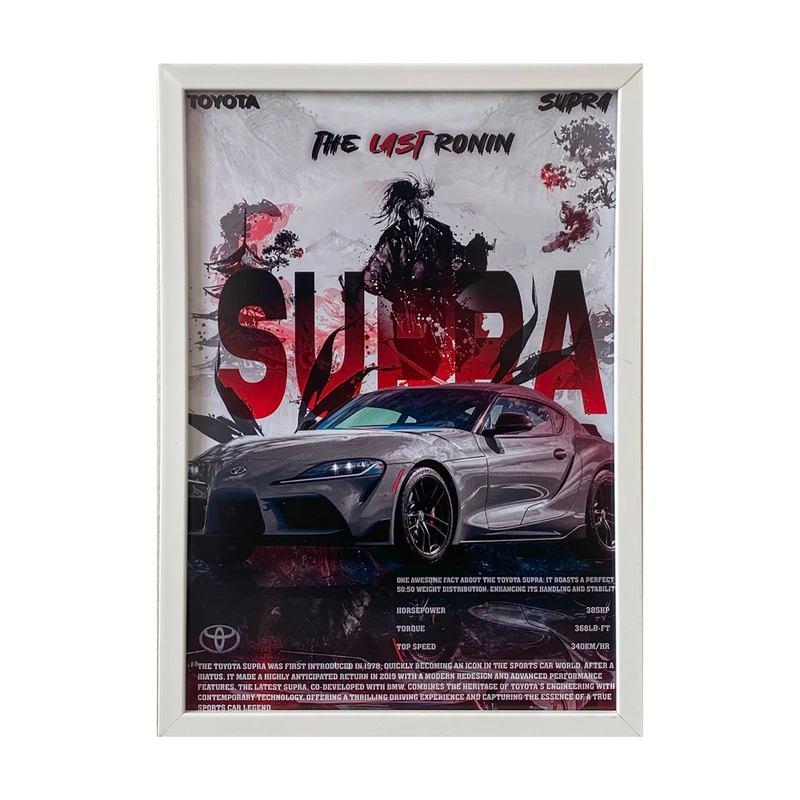 تابلو مدل دکوراتیو طرح ماشین تویوتا سوپرا (supra) کد 1080
