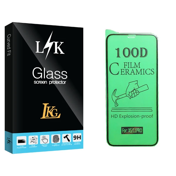 محافظ صفحه نمایش سرامیکی ال کا جی مدل LK Glass مناسب برای گوشی موبایل اپل iPhone X
