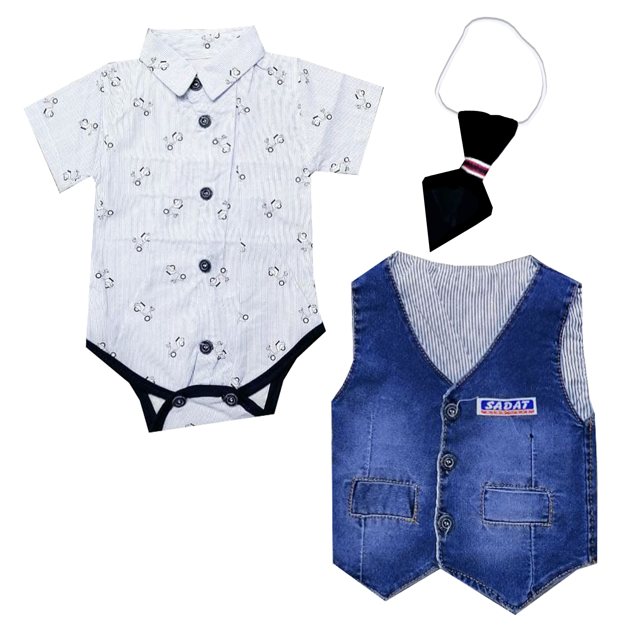 ست 3 تکه لباس نوزادی مدل ۰۰۱