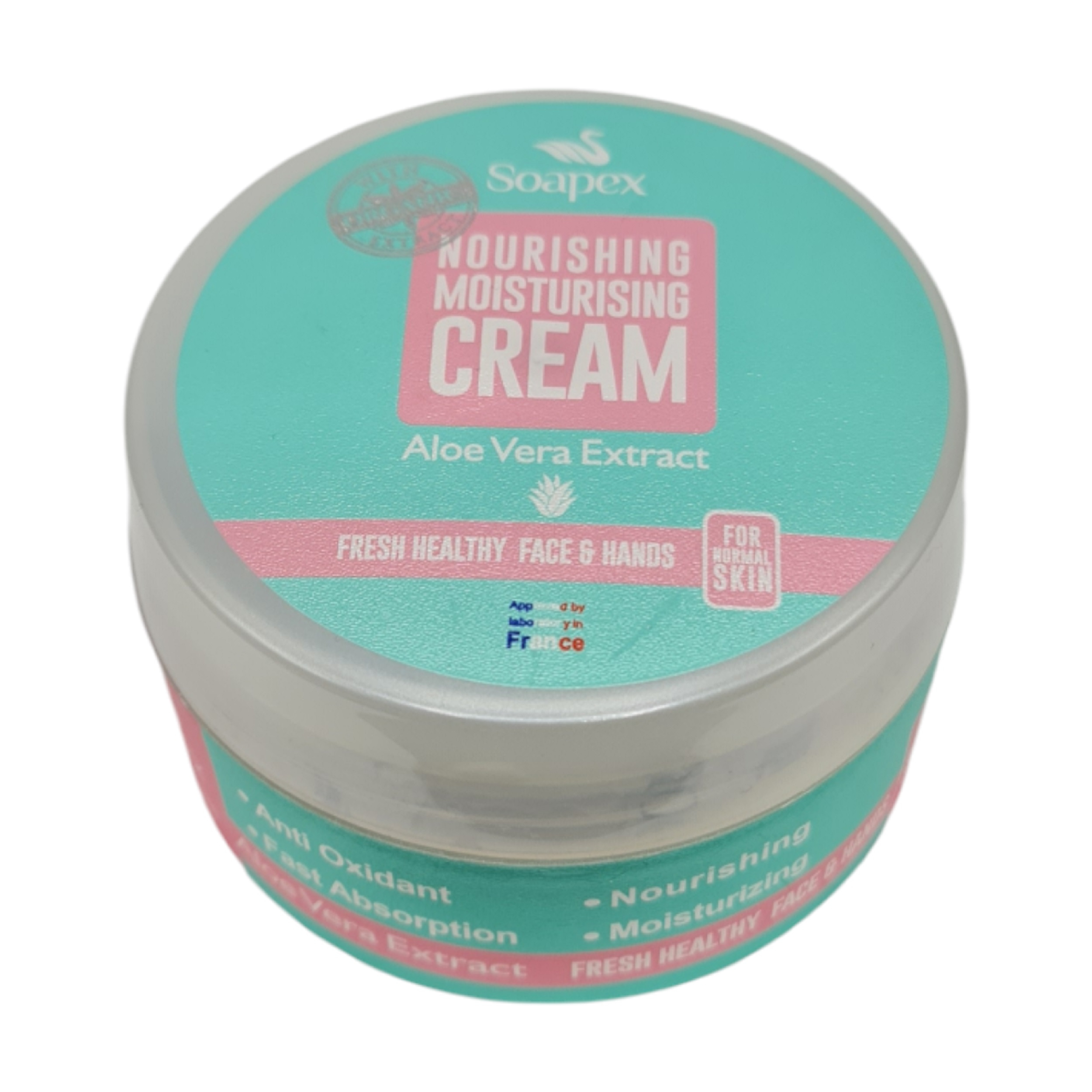 کرم مرطوب کننده و آبرسان دست و صورت سوپکس مدل aloe vera مناسب انواع پوست حجم 90 میلی لیتر