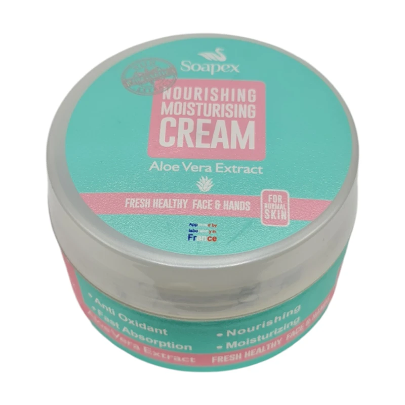 کرم مرطوب کننده و آبرسان دست و صورت سوپکس مدل aloe vera مناسب انواع پوست حجم 90 میلی لیتر
