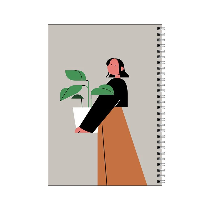 دفتر مشق 50 برگ بامبیلیپ طرح دختر و گلدان فیلکوس کد 6739293