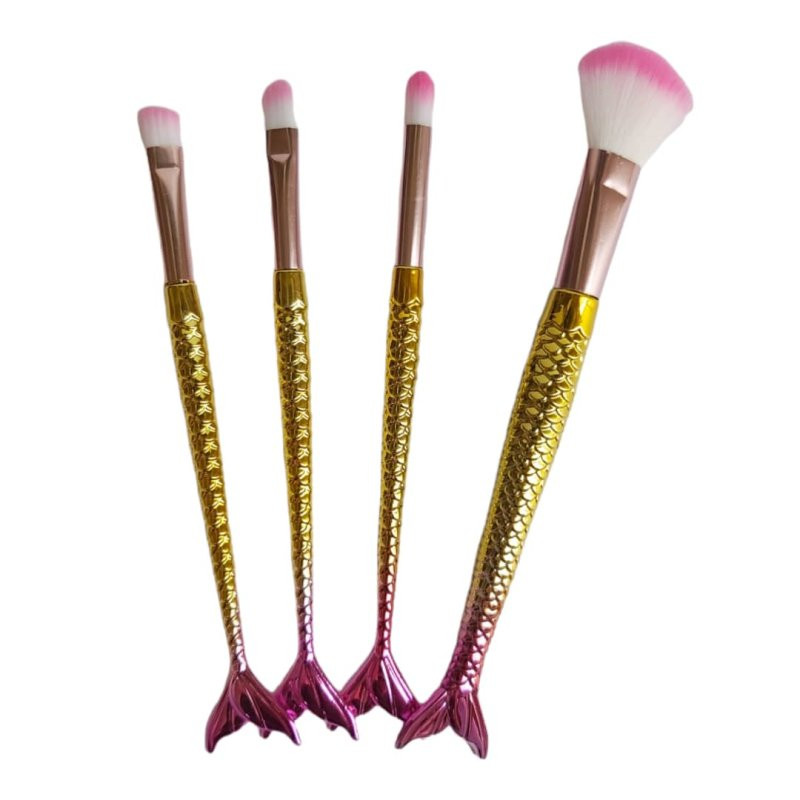 ست برس آرایشی طرح پری دریایی بسته 4 عددی