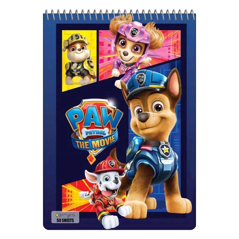 دفتر نقاشی 50 برگ سیمی کارنیکا طرح سگ های نگهبان paw patrol کد 15960