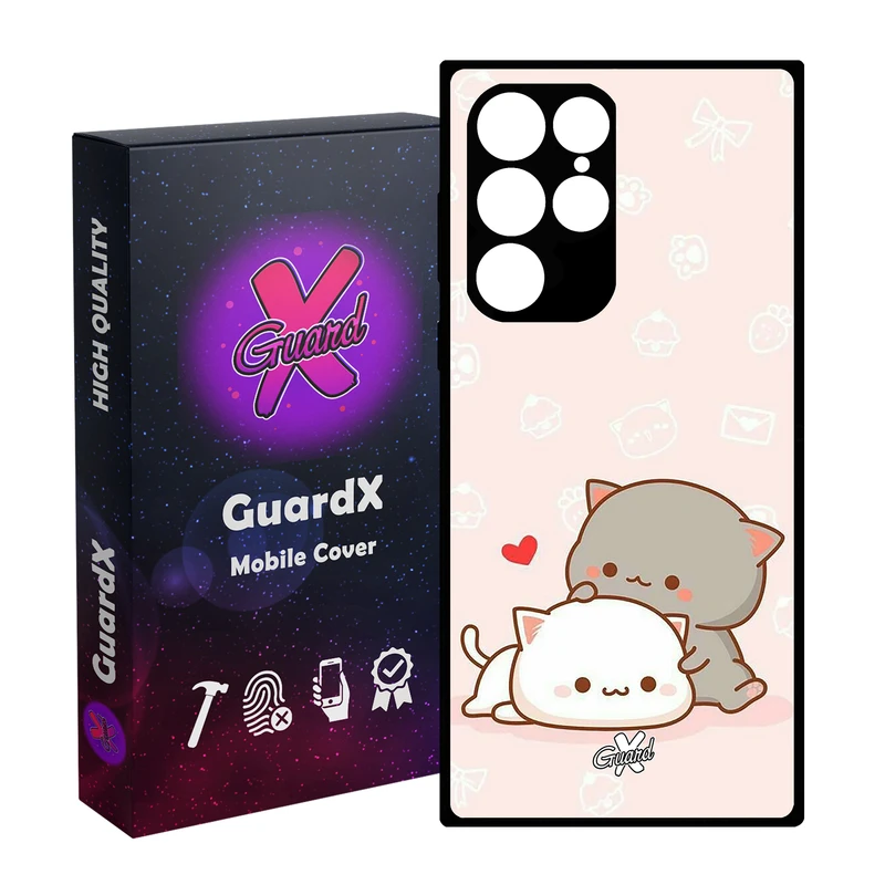 کاور گارد ایکس طرح Love مدل Glass10372 مناسب برای گوشی موبایل سامسونگ Galaxy S23 Ultra