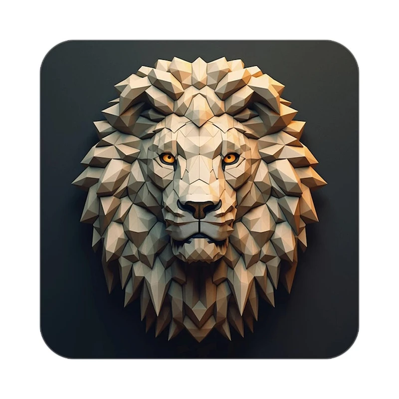 زیر لیوانی کاکتی طرح شیر مدل mp24428