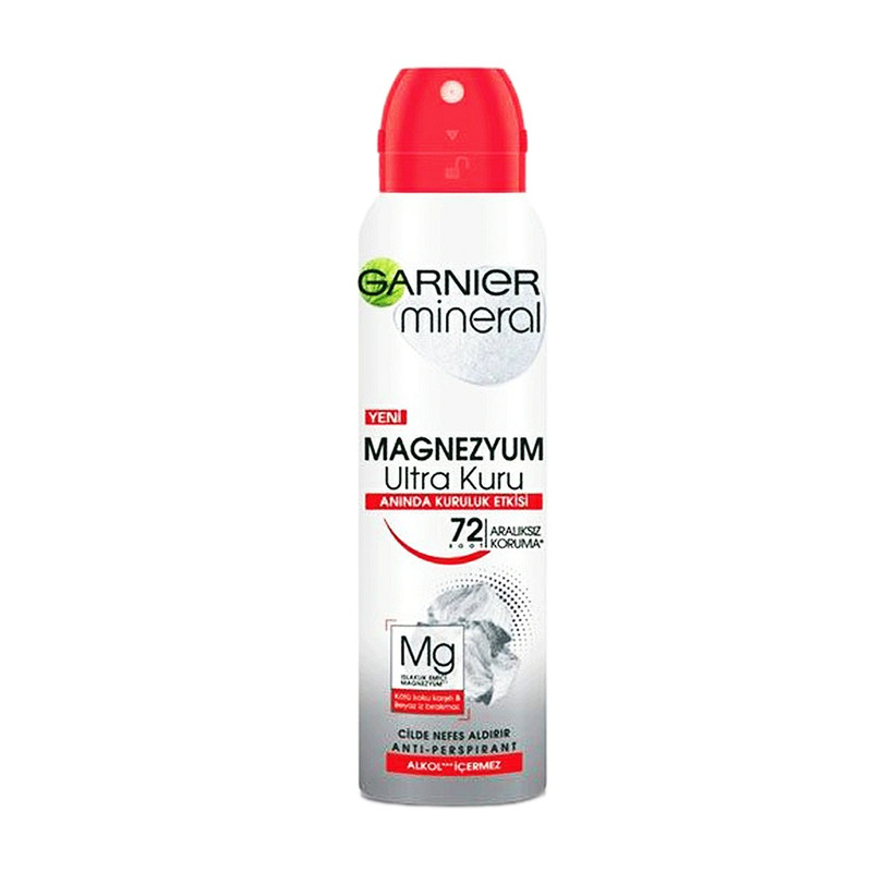 اسپری ضد تعریق گارنیه مدل Magnezyum Ultra Kuru حجم 150 میلی لیتر