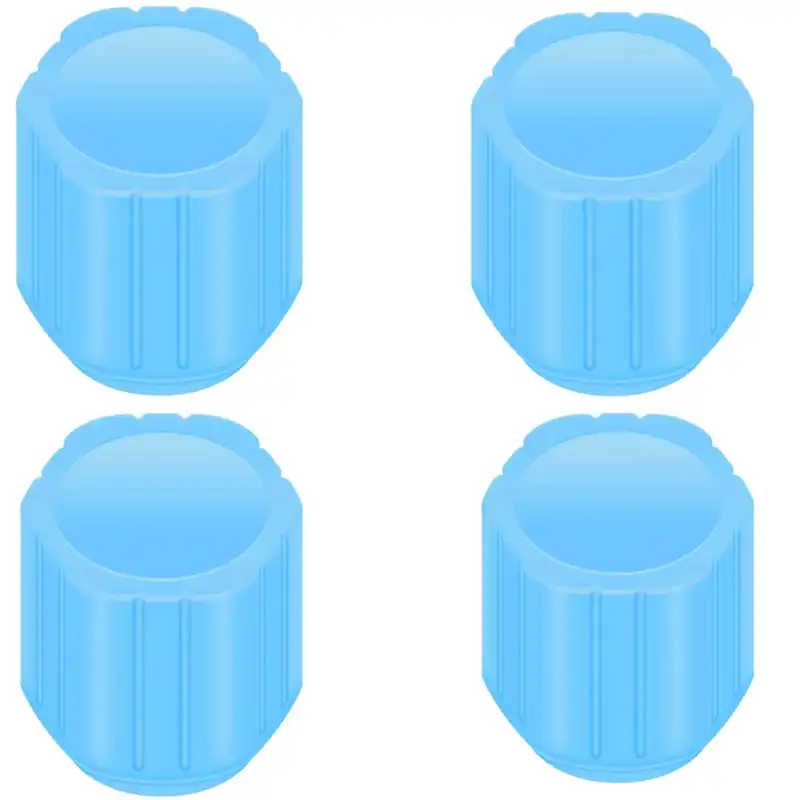 سر والف لاستیک خودرو مدل POLYGONAL-BLUE بسته 4 عددی