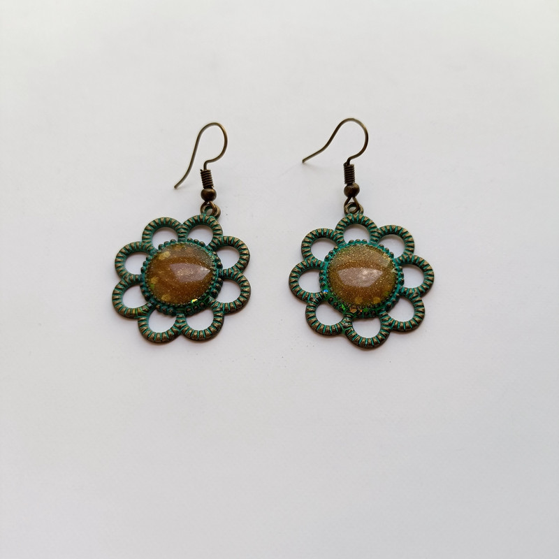 گوشواره دخترانه مدل گل چند پر