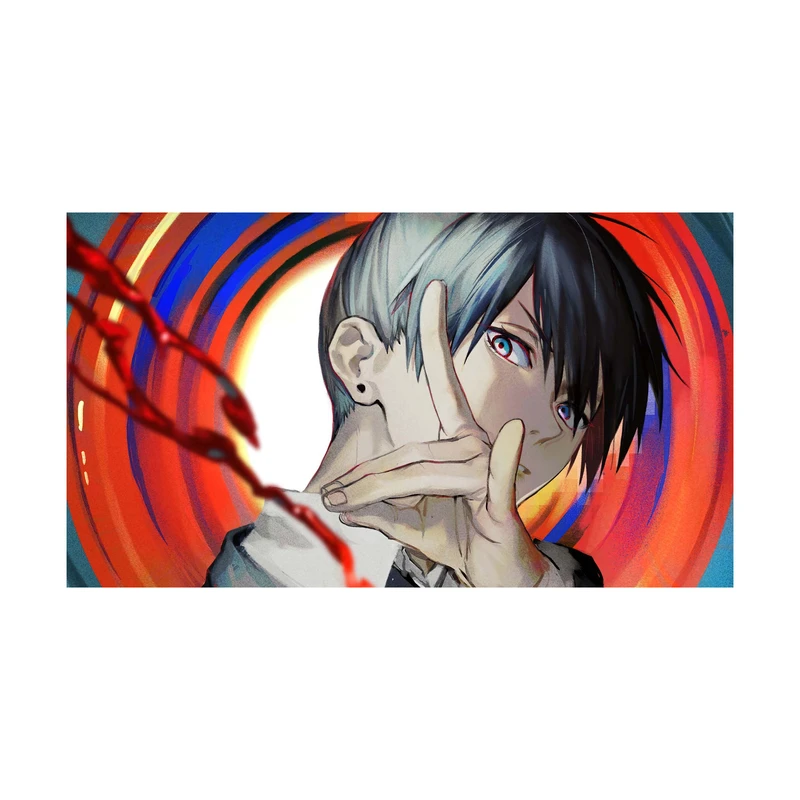 استیکر لپ تاپ و موبایل مدل انیمه طرح مرد اره ای آکی آیاکاوا Chainsaw Man Aki Hayakawa کد 3275