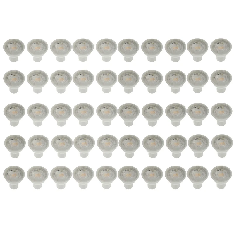 لامپ ال ای دی 7 وات افراتاب مدل هالوژنی پایه GU10 مجموعه 50 عددی