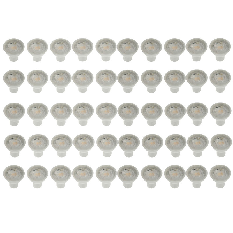 لامپ ال ای دی 7 وات افراتاب مدل هالوژنی پایه GU10 مجموعه 50 عددی